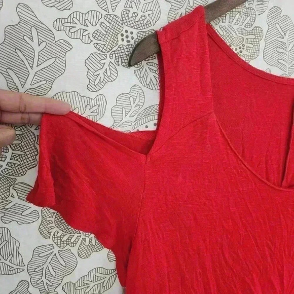 Lane Bryant Cold shoulder Short sleeve Women's Blouse 18/20 Scoop neck 2390 - Picture 3 of 6